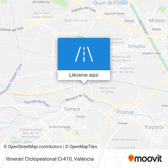 Mapa Itinerari Ciclopeatonal Cr410