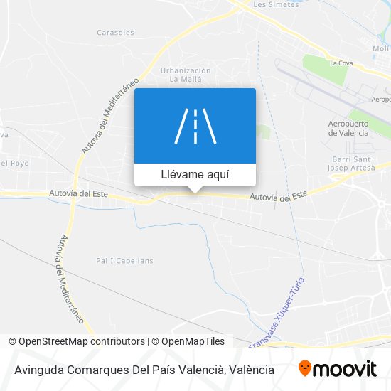Mapa Avinguda Comarques Del País Valencià