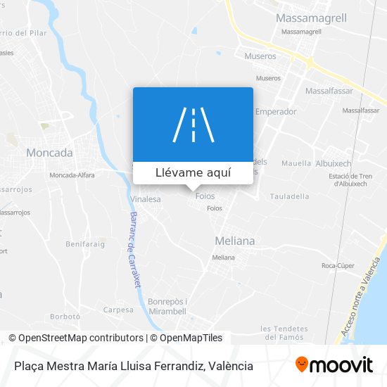 Mapa Plaça Mestra María Lluisa Ferrandiz