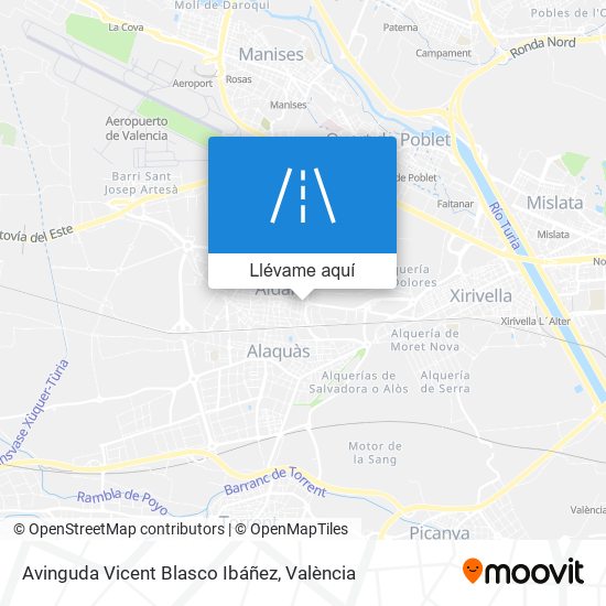 Mapa Avinguda Vicent Blasco Ibáñez