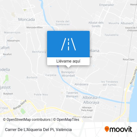 Mapa Carrer De L'Alqueria Del Pi
