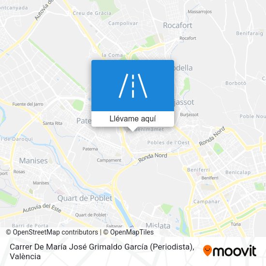 Mapa Carrer De María José Grimaldo García (Periodista)