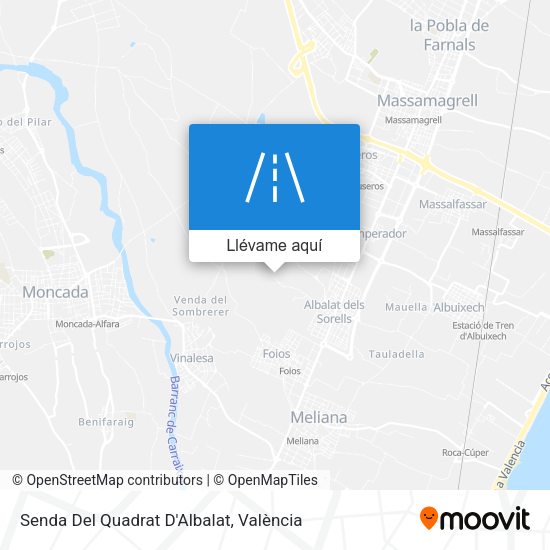 Mapa Senda Del Quadrat D'Albalat