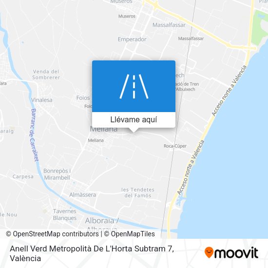 Mapa Anell Verd Metropolità De L'Horta Subtram 7