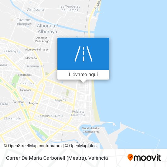 Mapa Carrer De Maria Carbonell (Mestra)