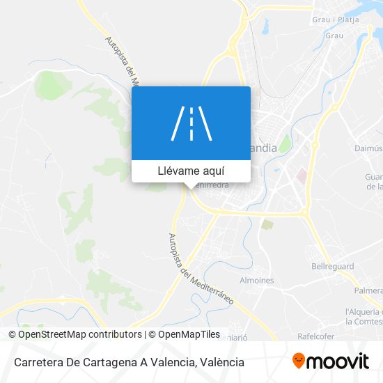 Mapa Carretera De Cartagena A Valencia