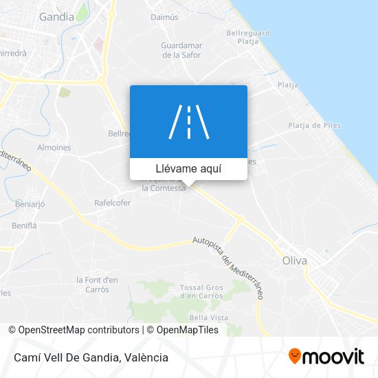 Mapa Camí Vell De Gandia
