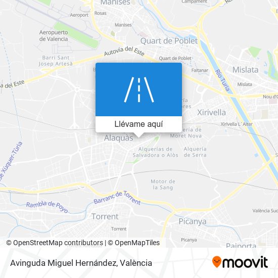 Mapa Avinguda Miguel Hernández