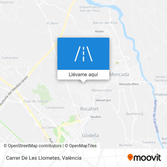 Mapa Carrer De Les Llometes