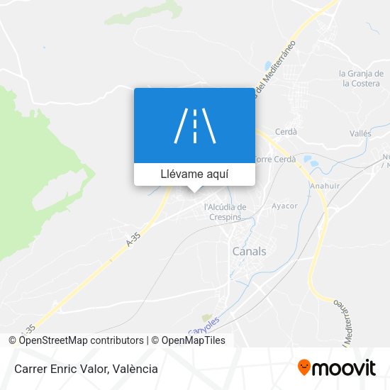 Mapa Carrer Enric Valor