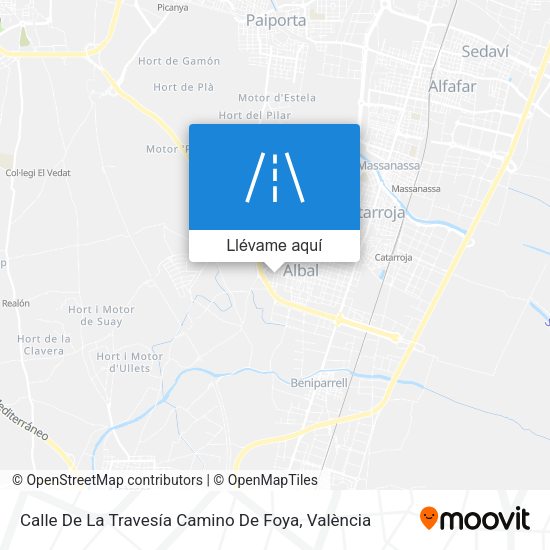 Mapa Calle De La Travesía Camino De Foya
