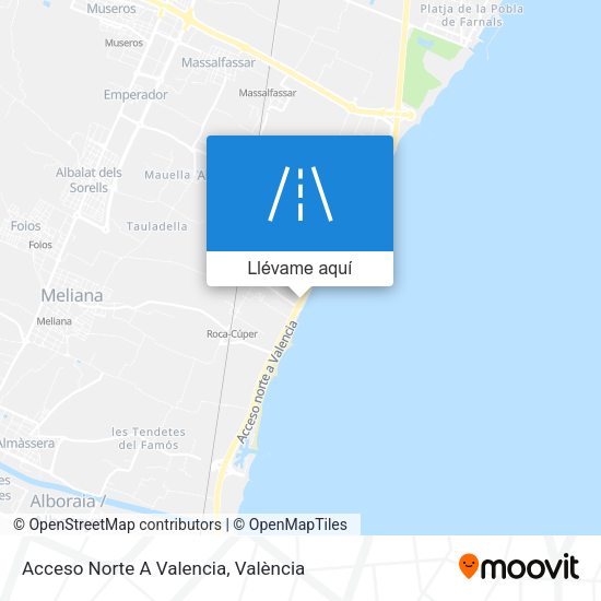 Mapa Acceso Norte A Valencia