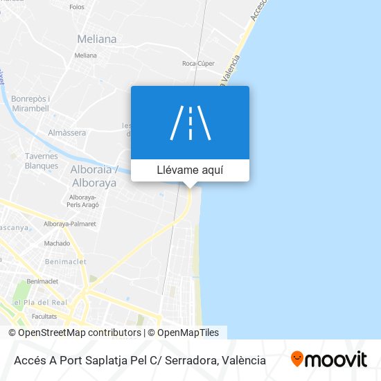 Mapa Accés A Port Saplatja Pel C/ Serradora
