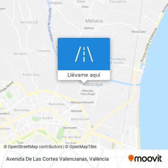 Mapa Avenida De Las Cortes Valencianas