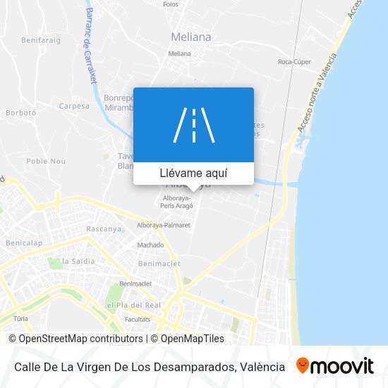 Mapa Calle De La Virgen De Los Desamparados