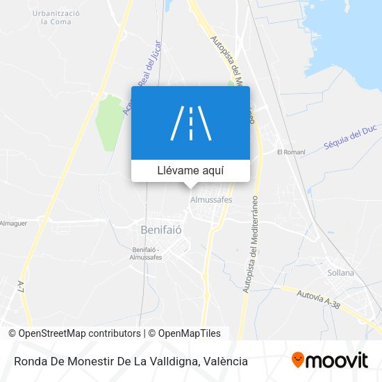 Mapa Ronda De Monestir De La Valldigna