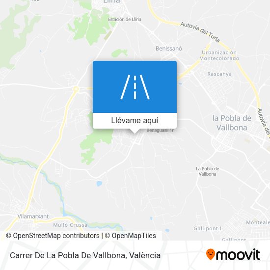 Mapa Carrer De La Pobla De Vallbona