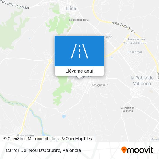 Mapa Carrer Del Nou D'Octubre