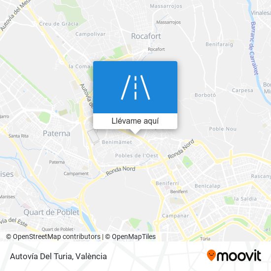 Mapa Autovía Del Turia