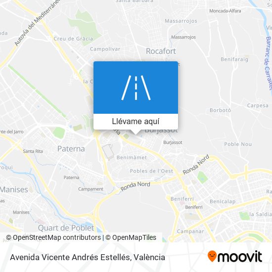 Mapa Avenida Vicente Andrés Estellés