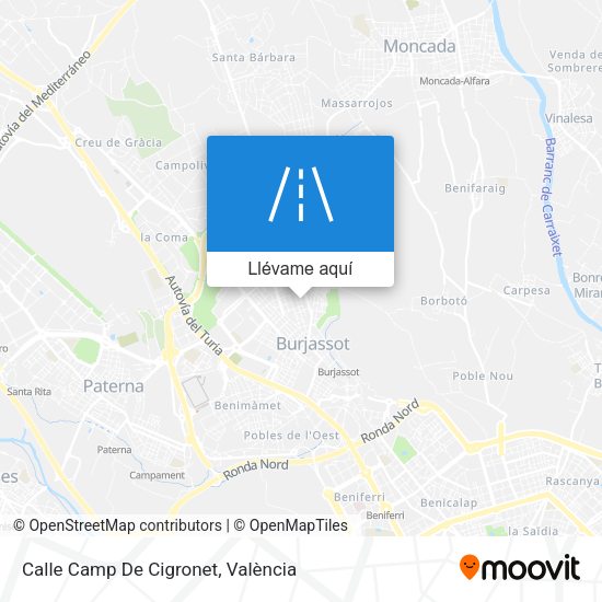 Mapa Calle Camp De Cigronet