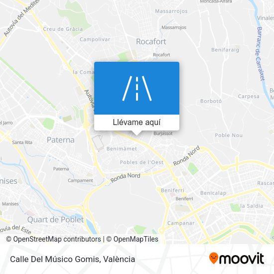Mapa Calle Del Músico Gomis