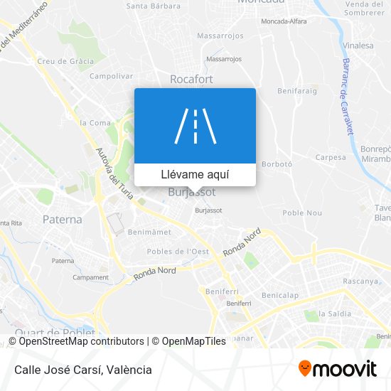 Mapa Calle José Carsí