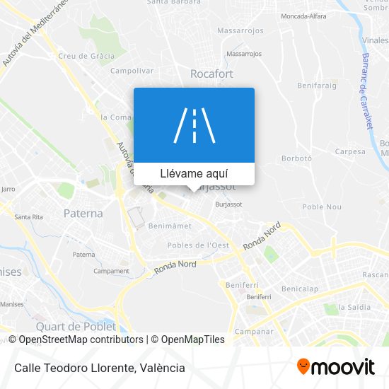 Mapa Calle Teodoro Llorente