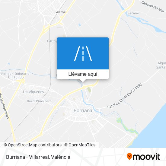 Mapa Burriana - Villarreal