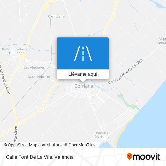 Mapa Calle Font De La Vila