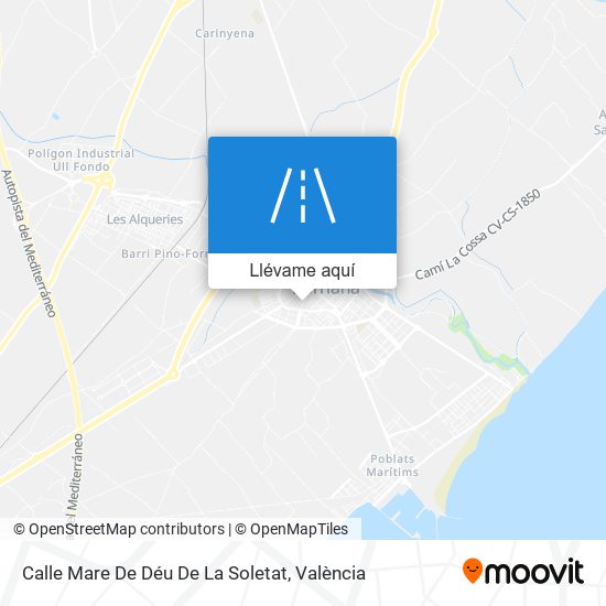 Mapa Calle Mare De Déu De La Soletat