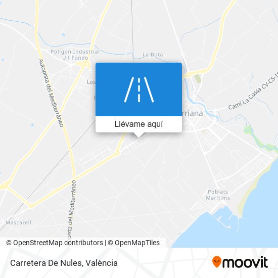 Mapa Carretera De Nules