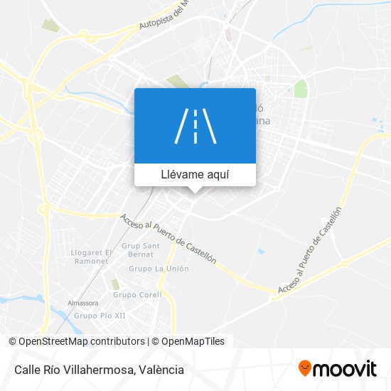 Mapa Calle Río Villahermosa