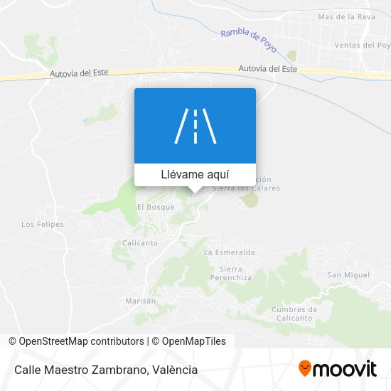 Mapa Calle Maestro Zambrano