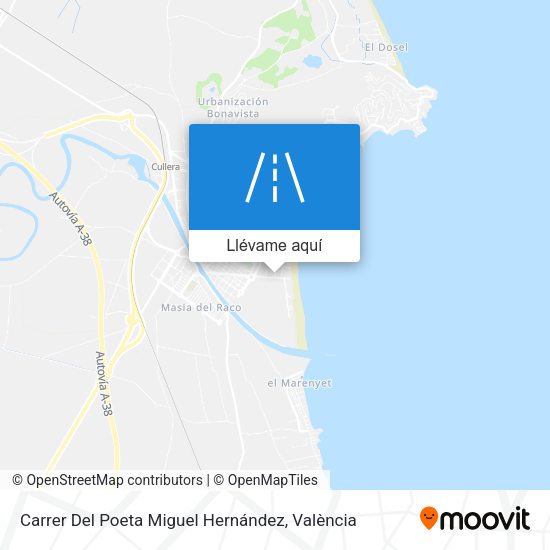 Mapa Carrer Del Poeta Miguel Hernández