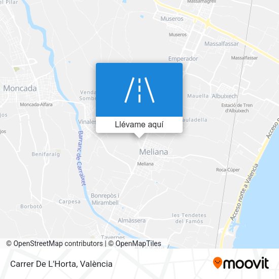 Mapa Carrer De L'Horta