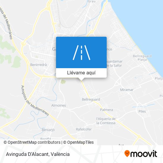 Mapa Avinguda D'Alacant