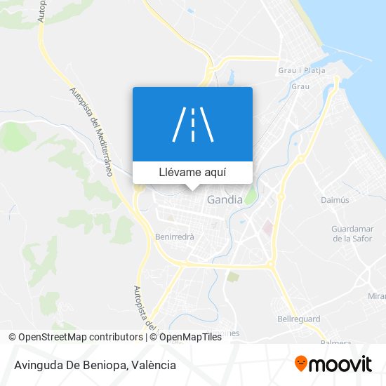 Mapa Avinguda De Beniopa
