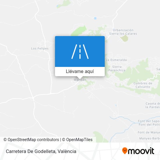 Mapa Carretera De Godelleta