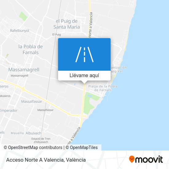Mapa Acceso Norte A Valencia