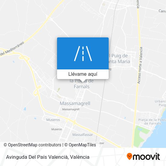 Mapa Avinguda Del País Valencià