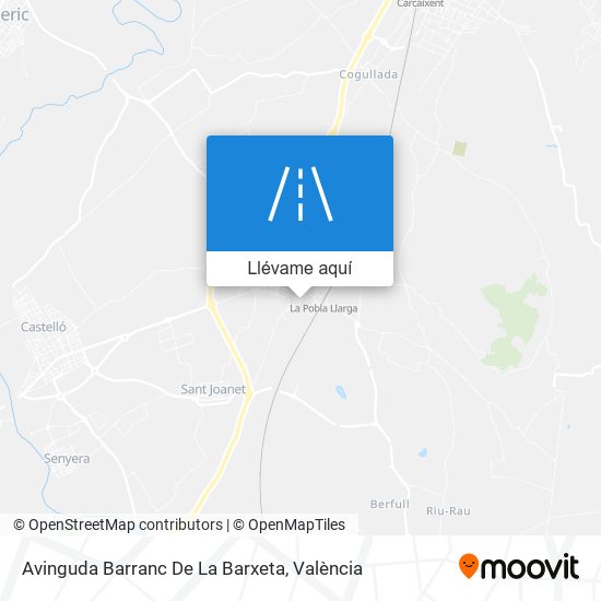 Mapa Avinguda Barranc De La Barxeta