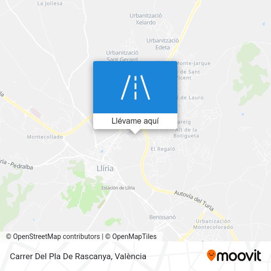 Mapa Carrer Del Pla De Rascanya