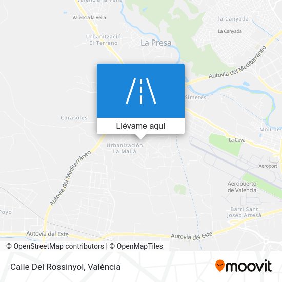 Mapa Calle Del Rossinyol