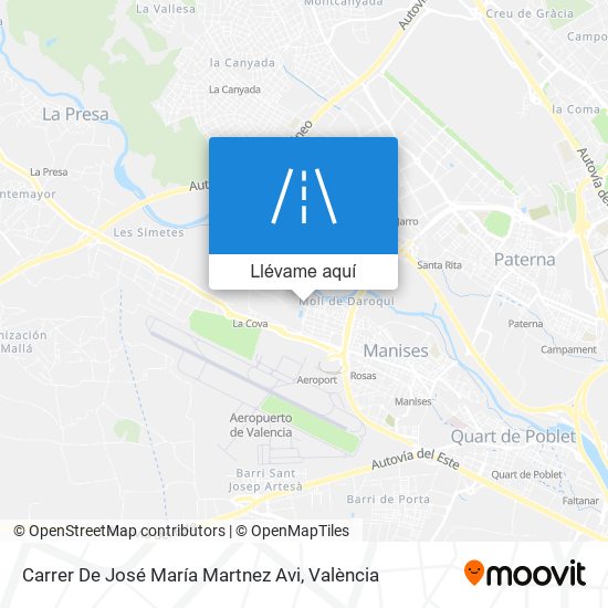 Mapa Carrer De José María Martnez Avi