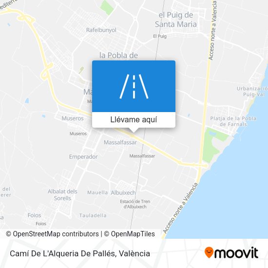 Mapa Camí De L'Alqueria De Pallés