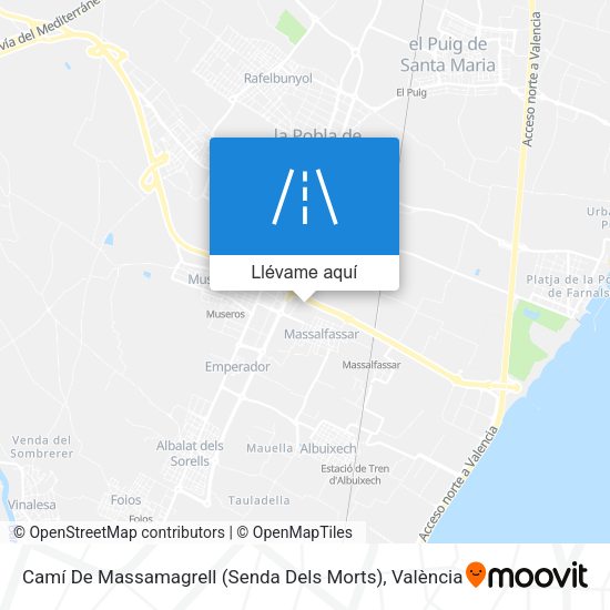 Mapa Camí De Massamagrell (Senda Dels Morts)