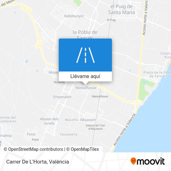 Mapa Carrer De L'Horta