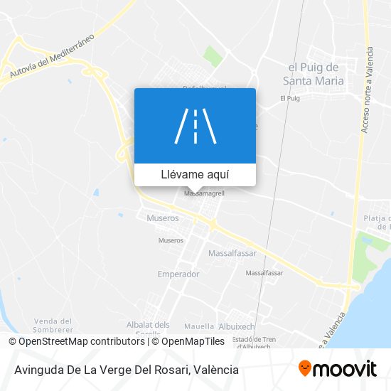 Mapa Avinguda De La Verge Del Rosari