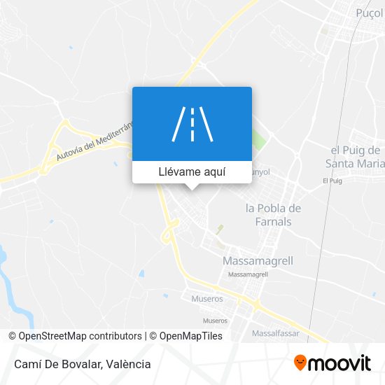 Mapa Camí De Bovalar